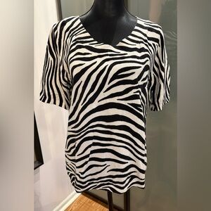 Talbots Zebra Print Women's Top